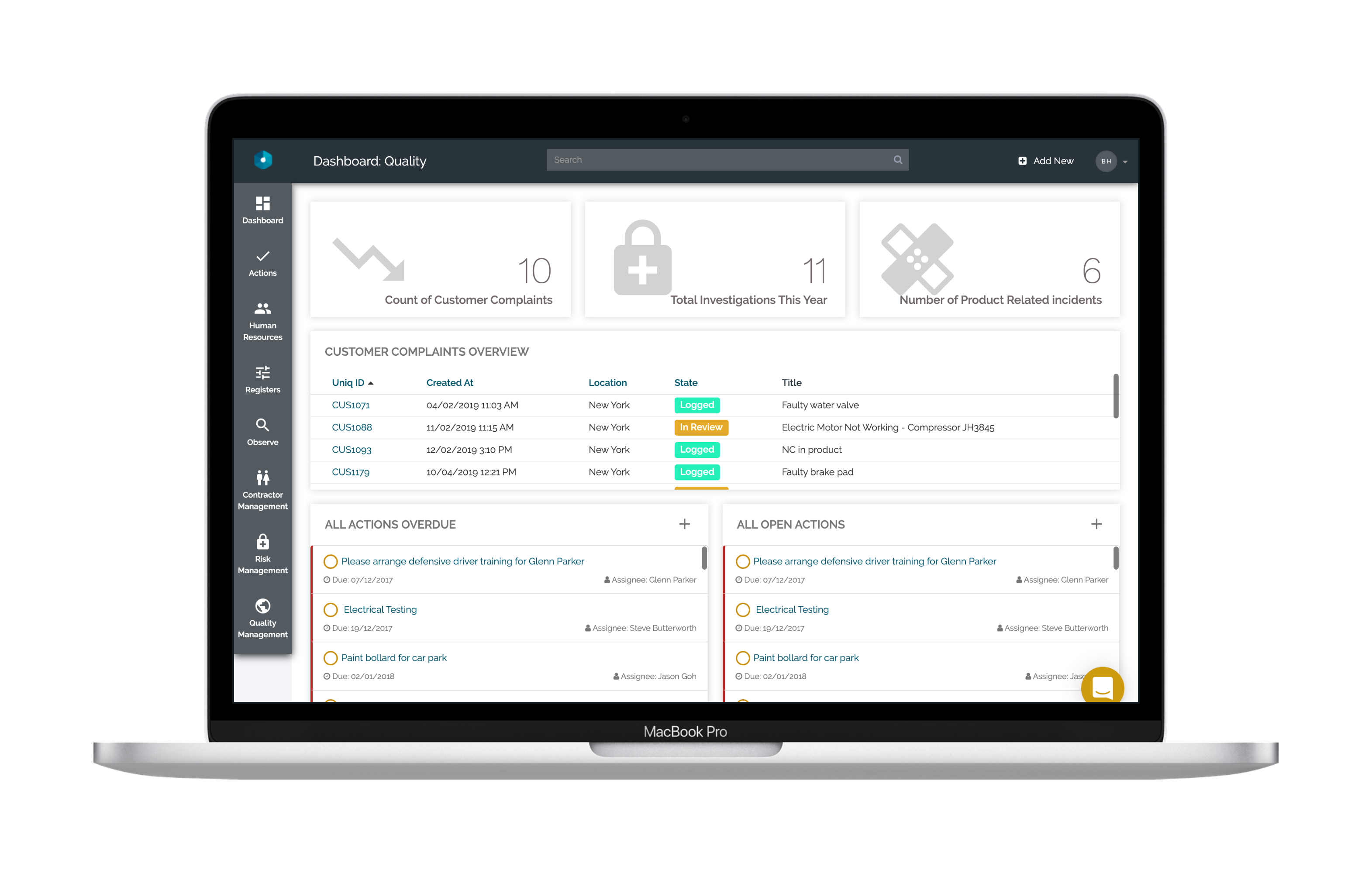 Donesafe Quality management software
